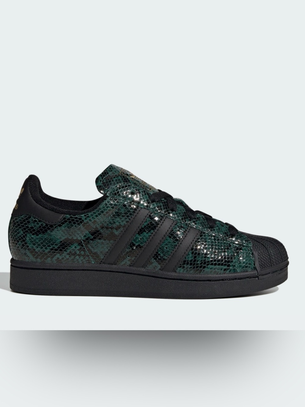 Adidas Superstar II Women’s Green Black Snake Print Sneakers NWT